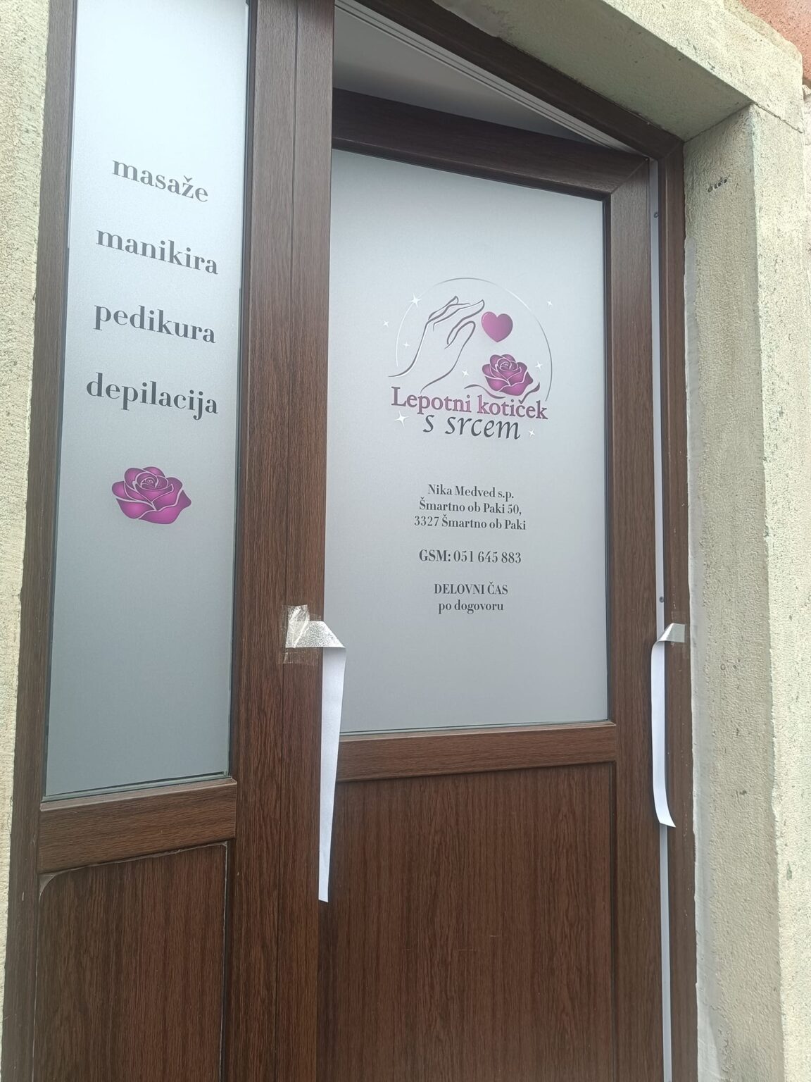 Vhod lepotnega kotička s srcem